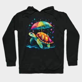 Sea Turtle Rainy Day With Umbrella Hoodie